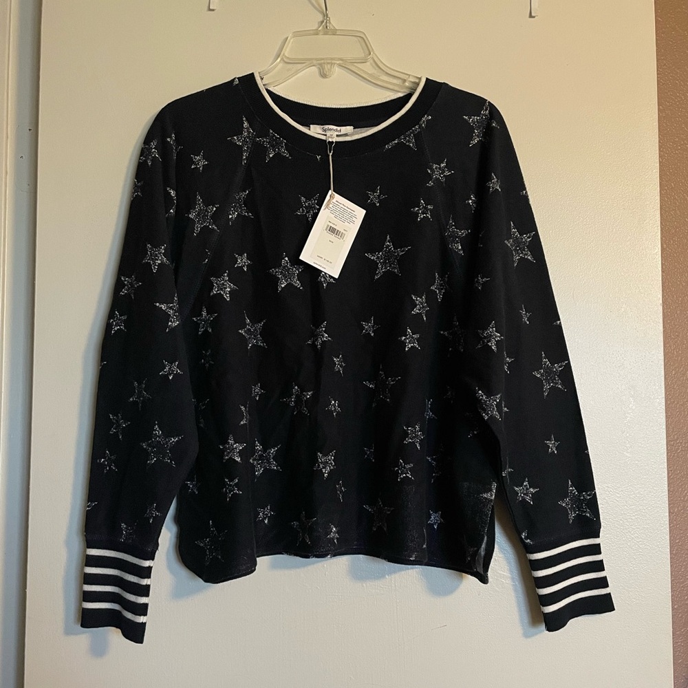New Splendid Navy Star Sweater